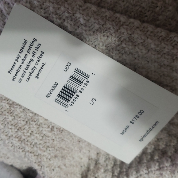 NWT Splendid Jayla Mixed-Media Open Cardigan Jacket L XL - Picture 8 of 9